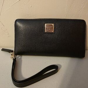 Dooney & Bourke Black Wristlet Wallet